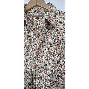 Machine Mens Shirt M Pearl Snap Floral Pocket Long Sleeve Western Rodeo Cowboy